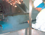 industrial cleaning equipment for use within meat processing facilities